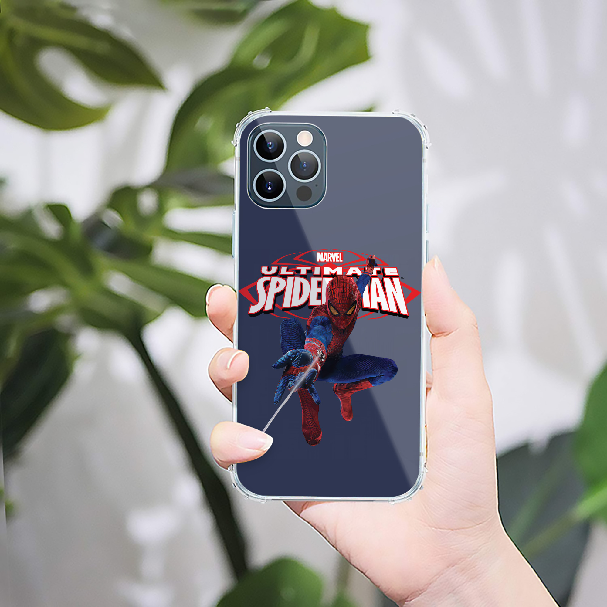 （画像用） Spider Man スパイダーマン 【iPhone 12シリーズ対応】透明スマホケース（クリアソフトケース）